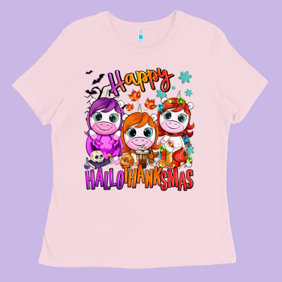 Happy Hallothanksmas Unicorns Ladies Tee Designed By Nancycooperartshop