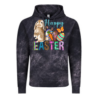 Cloud Black Happy Easter Bunny Vintage Hoodie - BundleAndBundleShop