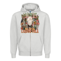 Dove Grey Last night we let the liquor talk Zipper Hoodie - HowdyJamesFarm