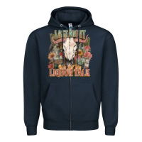 Navy Last night we let the liquor talk Zipper Hoodie - HowdyJamesFarm