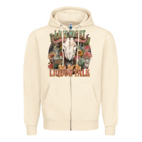 Sandshell Last night we let the liquor talk Zipper Hoodie - HowdyJamesFarm
