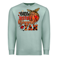 Seafoam little sister biggest fan basketball Premium Sweatshirt - FaDigitalArtStudio