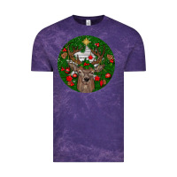 Cloud Purple deer christmas Vintage Tee - BundleAndBundleShop