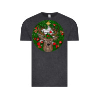 Vintage Black deer christmas Vintage Tee - BundleAndBundleShop