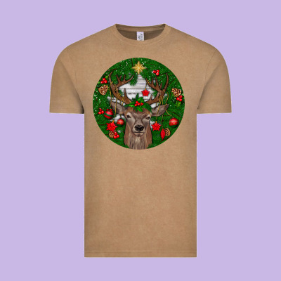 Deer Christmas Vintage Tee Designed By Bundleandbundleshop