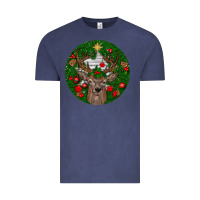 Vintage Denim deer christmas Vintage Tee - BundleAndBundleShop