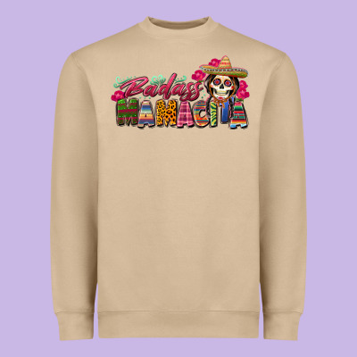 Badass Mamacita Heavyweight Sweatshirt Designed By Texasbilliewilder