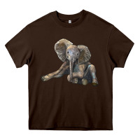 Chocolate Brown Baby Elephant Heavy Core Tee - LillyAllenDesigns