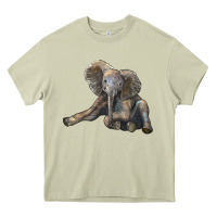 Mossy Baby Elephant Heavy Core Tee - LillyAllenDesigns