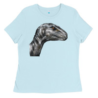 Baby Blue Velociraptor Face Ladies Tee - LillyAllenDesigns