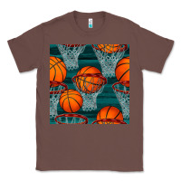 Chestnut basketball hoop seamless pattern Classic Tee - BundleAndBundleShop
