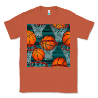 Copper basketball hoop seamless pattern Classic Tee - BundleAndBundleShop