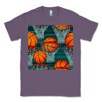 Lavender basketball hoop seamless pattern Classic Tee - BundleAndBundleShop
