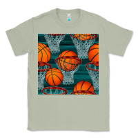 Matcha basketball hoop seamless pattern Classic Tee - BundleAndBundleShop
