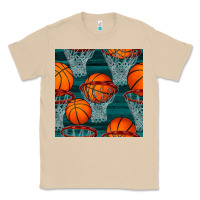 Mushroom basketball hoop seamless pattern Classic Tee - BundleAndBundleShop