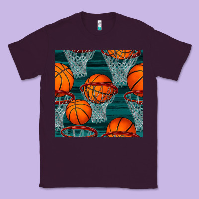 Basketball Hoop Seamless Pattern Classic Tee Designed By Bundleandbundleshop