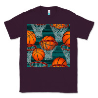 Plum basketball hoop seamless pattern Classic Tee - BundleAndBundleShop