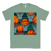 Sage basketball hoop seamless pattern Classic Tee - BundleAndBundleShop