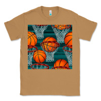 Toasted Coconut basketball hoop seamless pattern Classic Tee - BundleAndBundleShop