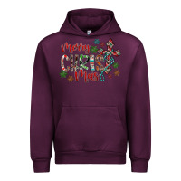 Mauve Wine Merry Christmas Urban Hoodie - CowhideDigitalArt