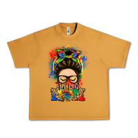 Peanut Butter autism mom messy bun Urban Heavy Tee - LillyAllenDesigns