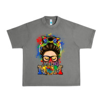 Tornado autism mom messy bun Urban Heavy Tee - LillyAllenDesigns