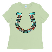 Matcha serape turquoise horseshoe Ladies Tee - Jasminsmagicworld