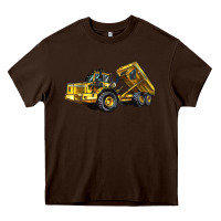 Chocolate Brown Articulated Hauler Heavy Core Tee - LillyAllenDesigns