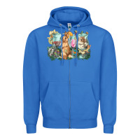 Easter Day Wine Glasses Bunny Zipper Hoodie | Teevron