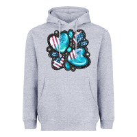 Heather Grey American gemstone Heavyweight Hoodie - FaDigitalArtStudio