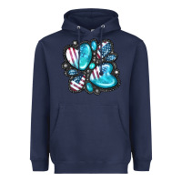 Navy American gemstone Heavyweight Hoodie - FaDigitalArtStudio