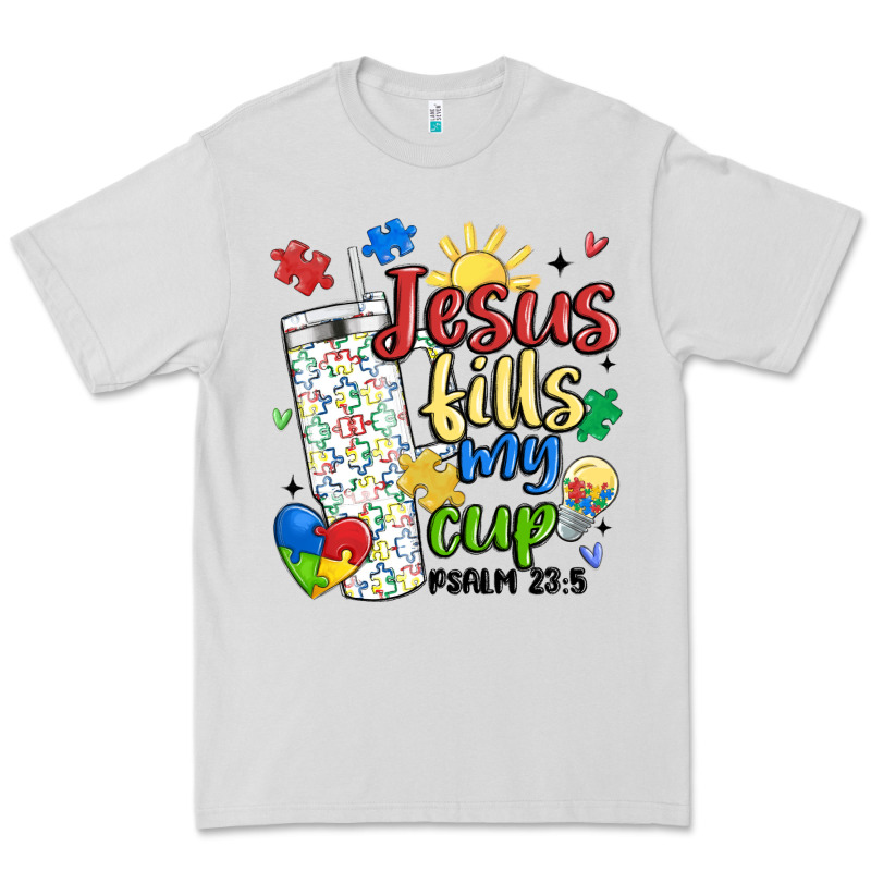 Autism Jesus Fills My Cup Premium Tee by MaliasSmallBusiness | Teevron