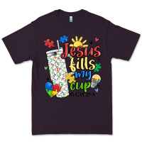 Plum autism jesus fills my cup Premium Tee - MaliasSmallBusiness