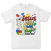 White autism jesus fills my cup Premium Tee - MaliasSmallBusiness