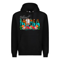 Black Blessed Mama Flowers Cow Premium Hoodie - CowCowDesign