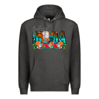 Charcoal Heather Blessed Mama Flowers Cow Premium Hoodie - CowCowDesign