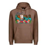 Chestnut Blessed Mama Flowers Cow Premium Hoodie - CowCowDesign