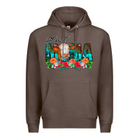 Coffee Blessed Mama Flowers Cow Premium Hoodie - CowCowDesign