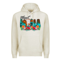 Oatmeal Heather Blessed Mama Flowers Cow Premium Hoodie - CowCowDesign