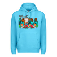 Ocean Blue Blessed Mama Flowers Cow Premium Hoodie - CowCowDesign