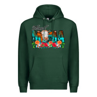 Sports Green Blessed Mama Flowers Cow Premium Hoodie - CowCowDesign