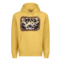 Antique Gold Cowhide Leopard Background Premium Hoodie - JahusDesignShop