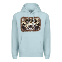 Blue Mist Cowhide Leopard Background Premium Hoodie - JahusDesignShop