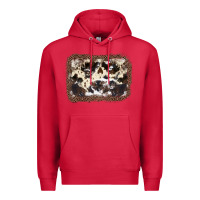 Cardinal Cowhide Leopard Background Premium Hoodie - JahusDesignShop