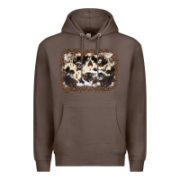 Coffee Cowhide Leopard Background Premium Hoodie - JahusDesignShop