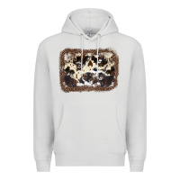 Dove Grey Cowhide Leopard Background Premium Hoodie - JahusDesignShop