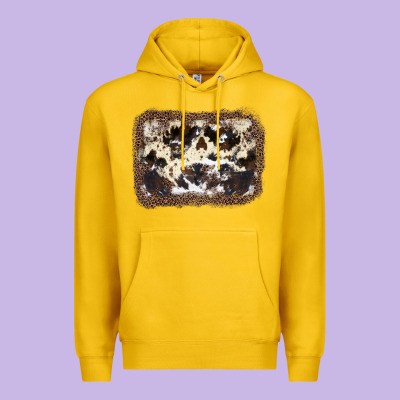 Cowhide Leopard Background Premium Hoodie Designed By Jahusdesignshop