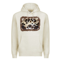Oatmeal Heather Cowhide Leopard Background Premium Hoodie - JahusDesignShop