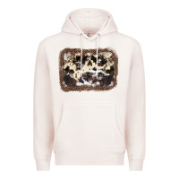 Pale Pink Cowhide Leopard Background Premium Hoodie - JahusDesignShop