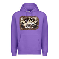 Purple Cowhide Leopard Background Premium Hoodie - JahusDesignShop